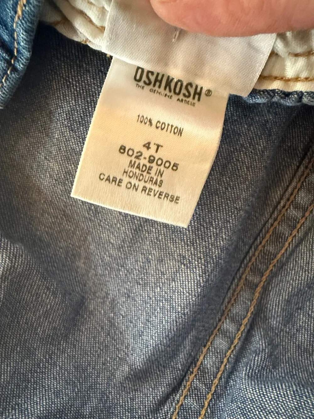 Vintage OshKosh B'Gosh Denim Bib Overalls 4T‎ Genuine Article 90s Girls
